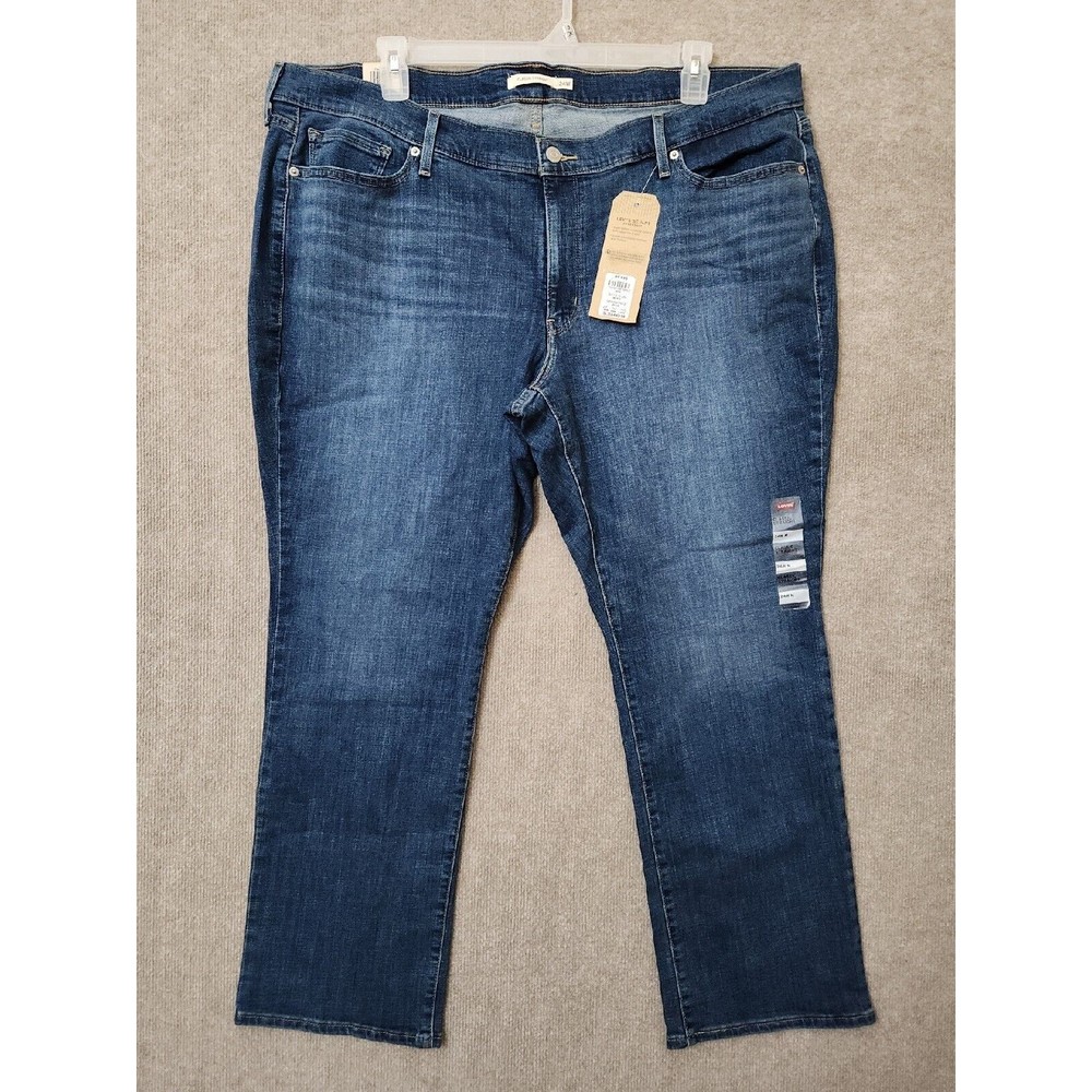 Levis Sculpt Classic Straight Jeans Womens 24W Blue Medium Wash Hypersoft NEW